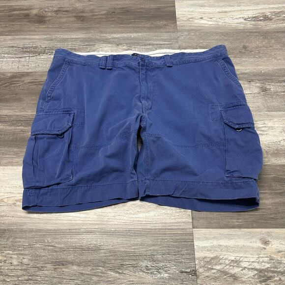 Polo Ralph Lauren Blue‎ Mens 50B Utility Pockets Outdoor Hiking Cargo Shorts EUC - Picture 1 of 10